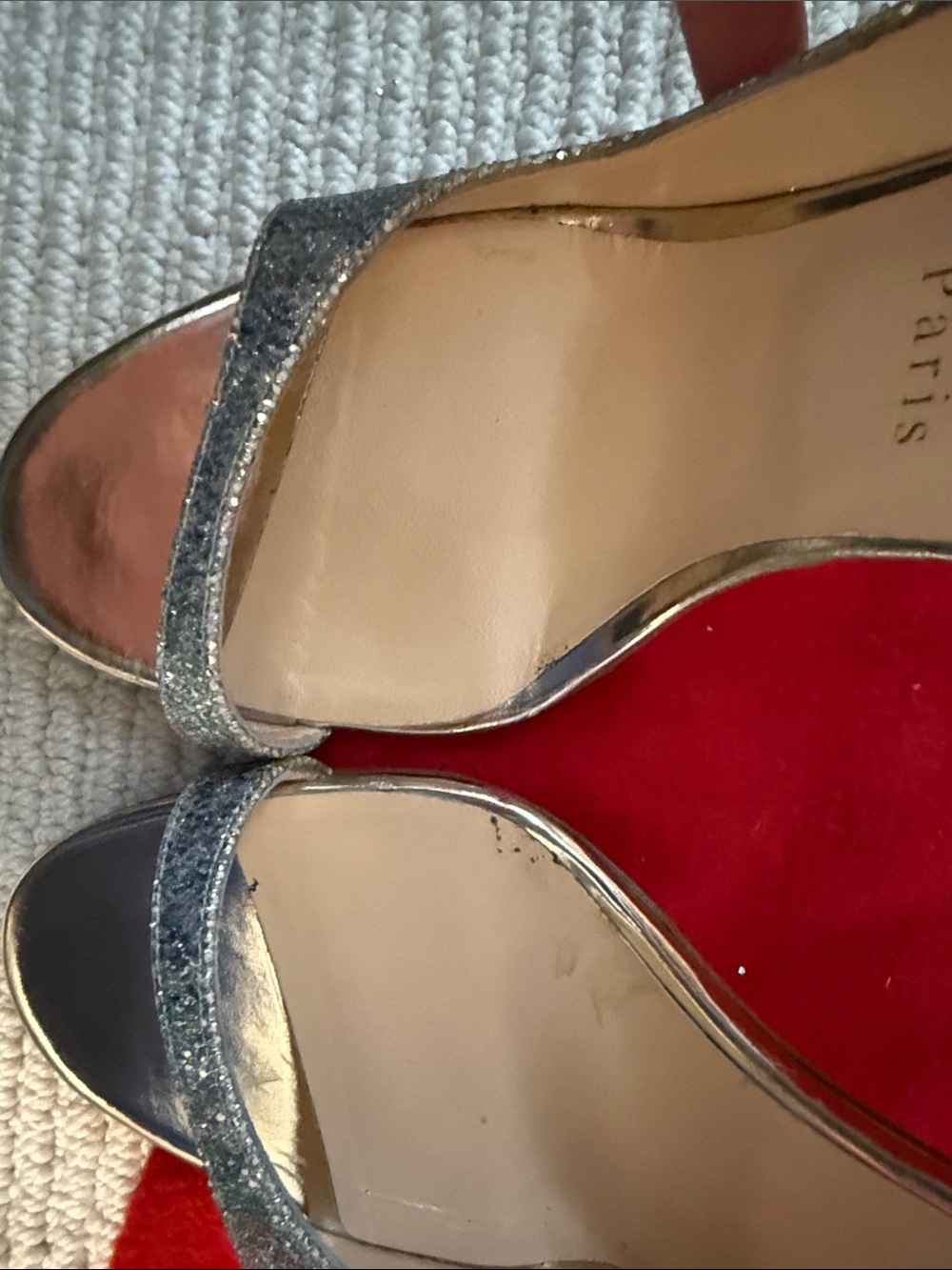 Christian Louboutin Glitter D’Orsay Toboggan pumps - like new - Picture 9 of 9